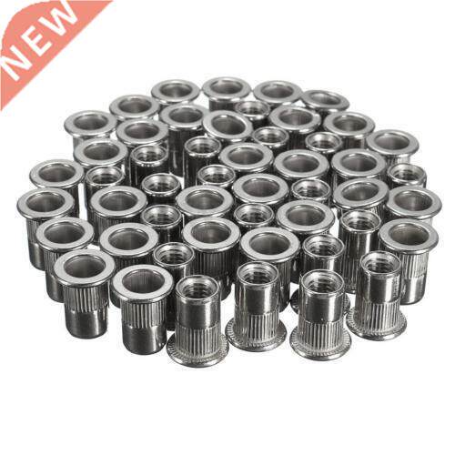 50pcs M6 Thread 304 Stainless Steel Flat Head Rivet Nut Rivn