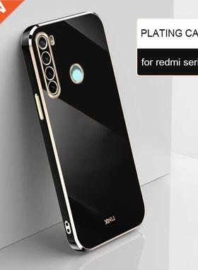 Plating Square Gold Frame Phone Case On For Xiaomi Redmi Not