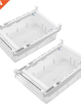 2PCS Pull Out Drawer Design Refrigerator Organizer Bins Frid