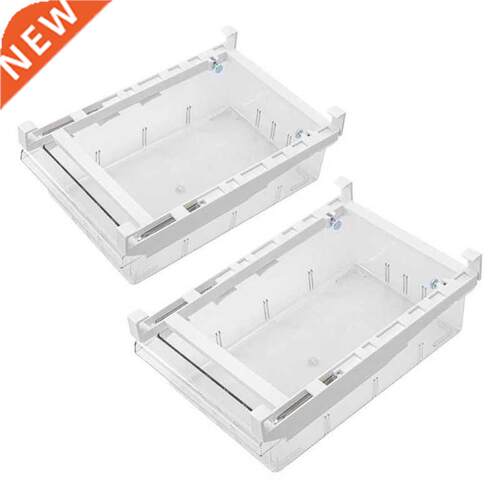 2PCS Pull Out Drawer Design Refrigerator Organizer Bins Frid