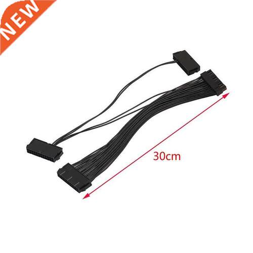Three Dual PSU Extension Cable Adapter ATX 24Pin Power Suppl