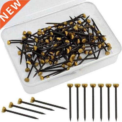 120pcs Boxed Brass Head Hangng Pns Pcture Hangng Nals