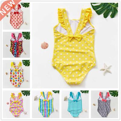 1~10Year Toddler Baby Girls Swimwear Dot print Girls Swimsui