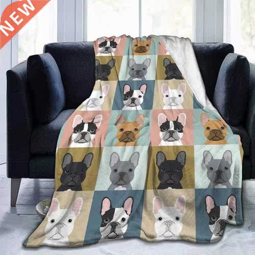French Bulldog Dog Cute Ultra-Soft Flannel Printed Blanket V