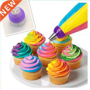 Icing Piping Bag Nozzle Converter Tri-color Cream Coupler