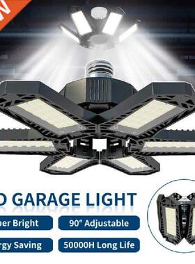 LED Garage Light E27/E26 Lamp Deformable Folded Fan Blades