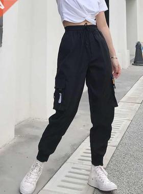 Hot Big Pockets Cargo pants women High Waist Loose Sreetwear