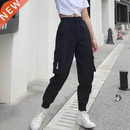 Hot Big Pockets Cargo pants women High Waist Loose Sreetwear