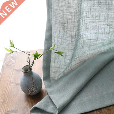 Modern cotton linen curtain yarn semi shading curtain yarn p