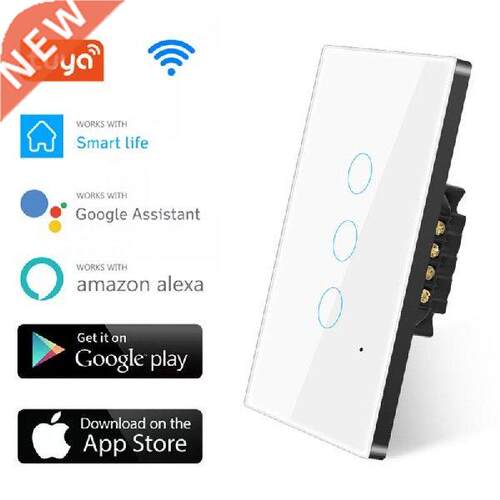 Tuya WiFi Smart Light Switch With Luxury Glass Panel 10A