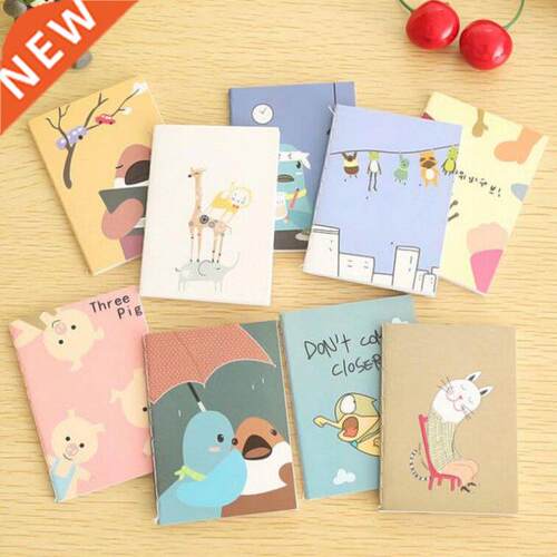 1/2/5Pcs Cartoon Image Notebook 20Pages Vintage Retro Notepa