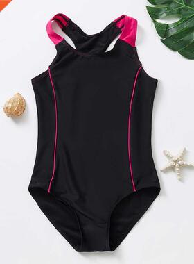 6~13Year Teenager Girls Swimsuit One piece Girls Training Sw