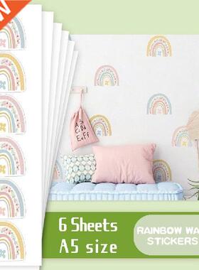 36pcs Rainbow Wallpaper Watercolour Wall Sticker