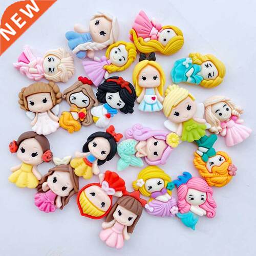 20Pcs New Cute Resin Mini Cartoon Princess Flat Back Cabocho