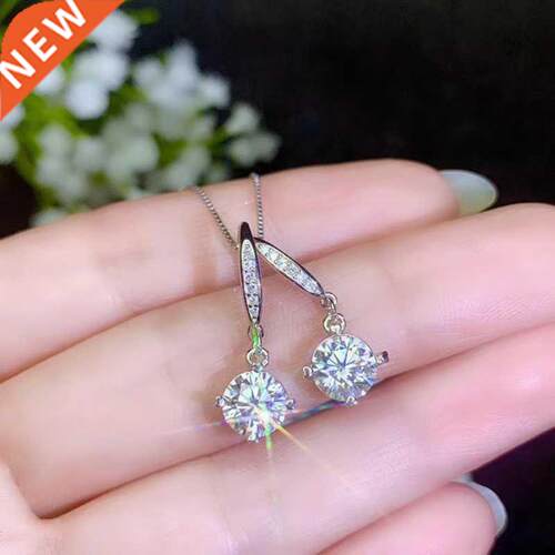 CoLfe Jewlery Smple 925 Slver Mossante Drop Earrngs fo