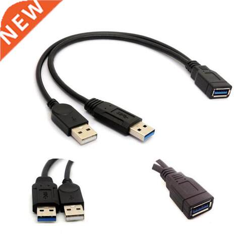 USB 3.0 Female to Dual USB Male Extra Power Data Y Splitter