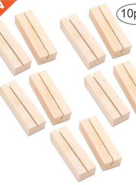 10pcs Wooden Place Card Holders Base Name Card Table Picture