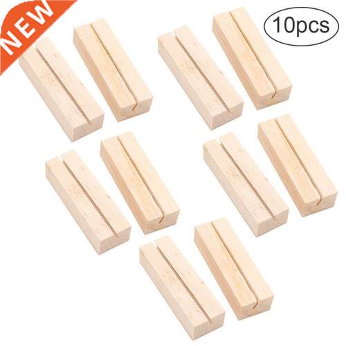 10pcs Wooden Place Card Holders Base Name Card Table Picture