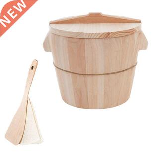 1 Set Steamed Rice Wooden Bucket Steamer Wooden Rice