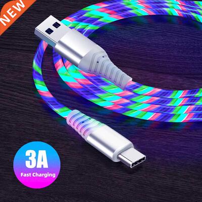 Flow Luminous USB Charge Cable Micro USB Type C 3A LED Fast