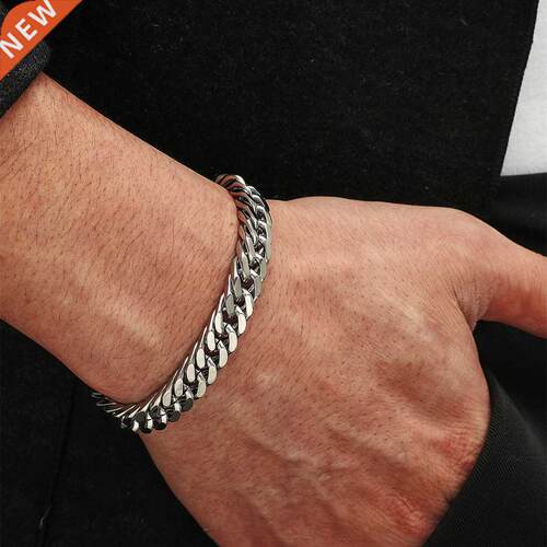 Hip Hop Men's Bracelets On Hand Cuban Link Chain 2021 Haraju