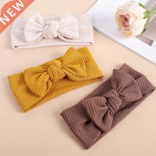 Baby Bow Headband Toddler Girl Cotton Turban Newborn Knit Ha