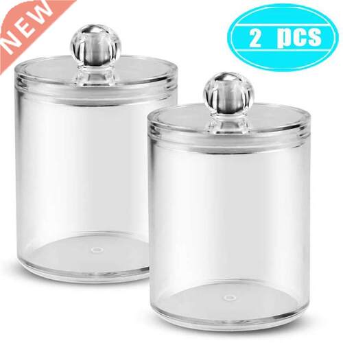 2pcs Cosmetics Storage Box Makeup Organizer Bathroom Jar Cot