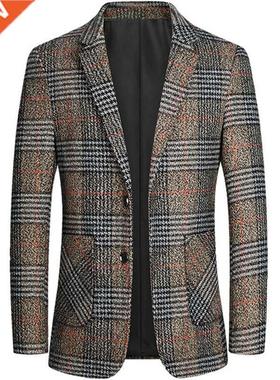 Spring Fashion Brand Blazers Men Smart Casual Suit Lattice P