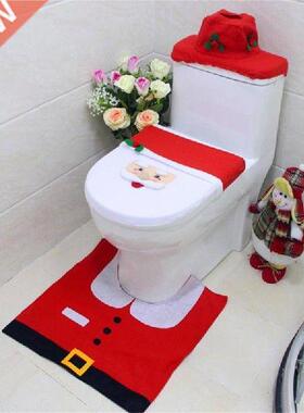 Christmas Decoration 3 PCS Santa Clause Pattern Toilet Seat
