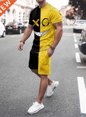 Summer Men's Set Casual Sportswear Fashion Men&#