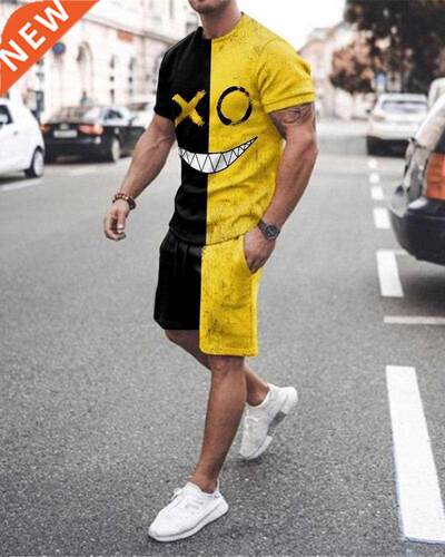 Summer Men's Set Casual Sportswear Fashion Men&#