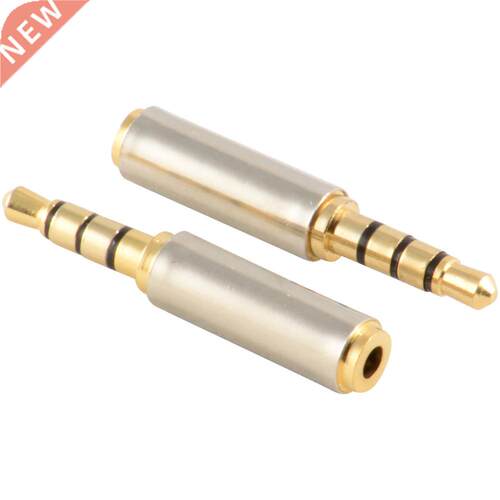 Gold 3.5mm Male To 2.5mm Female Audio Headphone Jack Adapter