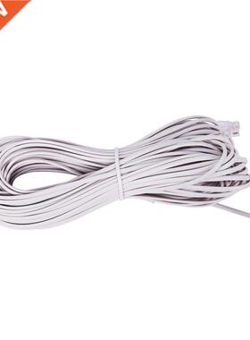 Flexile RJ11 6P2C Telephone Extension Cale 19M White