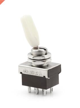 AC 250V 3A 3 Position ON/OFF/ON DPDT Flat Handle Toggle Swit