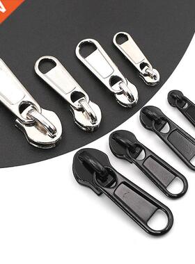 8Pcs 4 Sizes Metal Zipper Pull Universal Double-sided Nylon