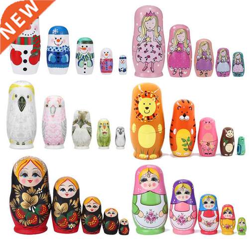 Snowman Russian Nesting Dolls Wooden Russian Handicrt