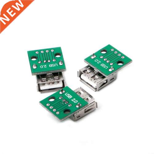 10 Pcs USB 2.0 Female Socket to DIP 4P Adapter Connector 2.5