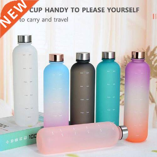 1000ML Portable Large-Capacty Water Bottle Tme Marker