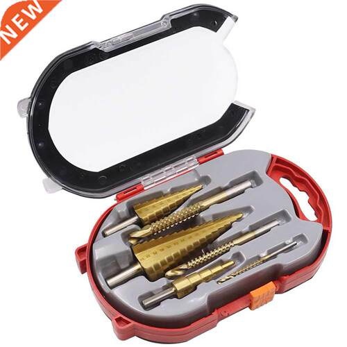 6Pcs Titanium Coated HSS Step Drill Bit 4-12mm 4-20mm 4-32mm