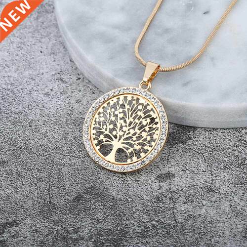 Hot Small ree of Life Crystal Pendant Necklace for Women Gif