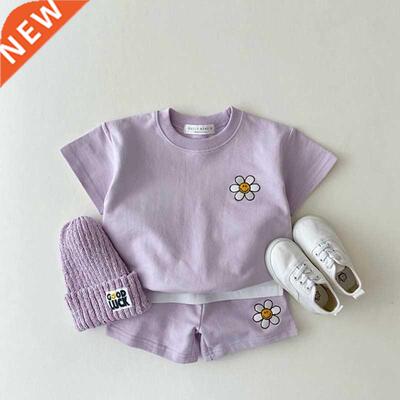 Summer New Toddler Baby Boys Girrls Clothes Sets Cartoon Flo