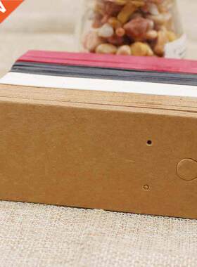 100pcs 4*9cm kraft/black /hot pink/white paper blank jewelry