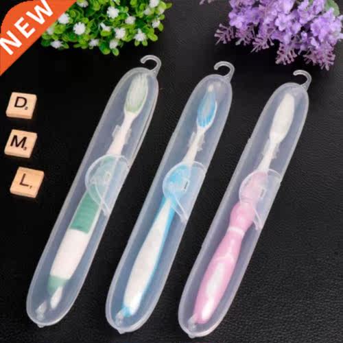 Plastic Toothbru Holder Box Transparent Travel Portable Pr