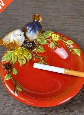 Handmade Owl Bird Animal A Tray Lotus Leaf ape Cigar