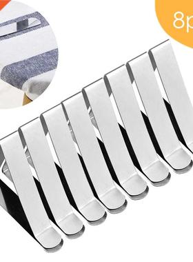 8PCS Clips Stainless Steel Tablecloth Clamp Portable Table C