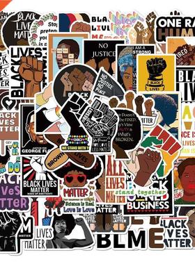 50pcs/Pack Stickers For Laptop Bike Car Wall Decals black