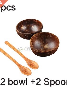 Natural Coconut Bowl Spoon set Creative Coconut Shell Fruit