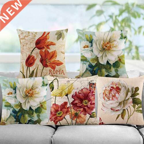Colorful Flower Cushion Sunflower Rose Dndelion Decortive