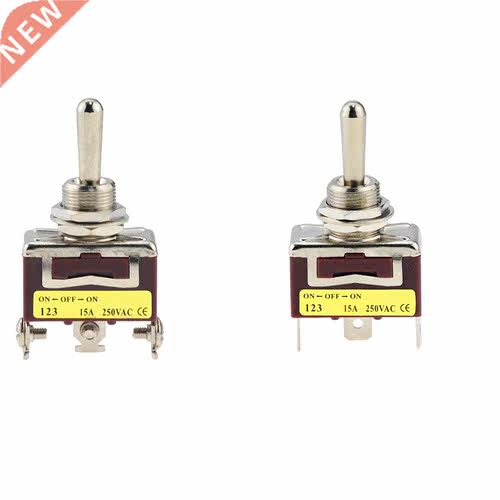 2PCS P 12 Double Reset Toggle Rocker Switch (ON)-OFF-(ON)
