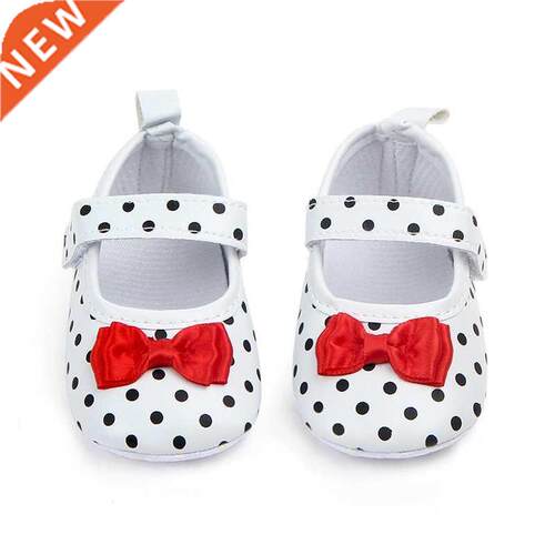 Baby Girl Shoes Toddler Infant Anti-slip Polka Dot PU First